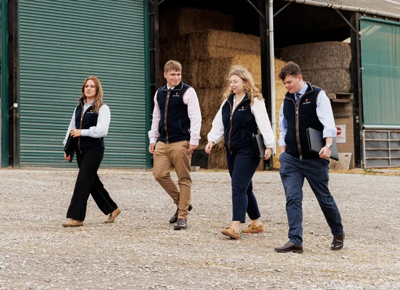GSC Grays placement students on a farm